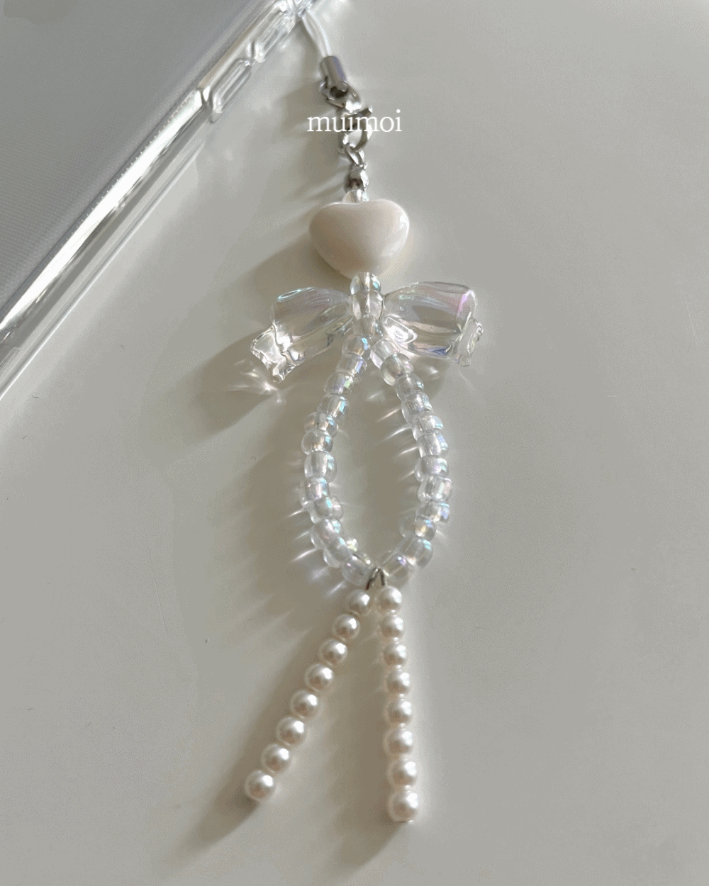 ✨자체제작/고리선택✨ 무이 리본 링 진주 볼 핸드폰 줄 스트랩 키링