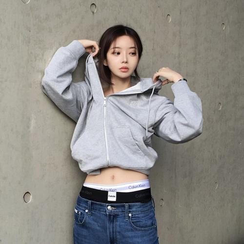 여성 아카이브 로고 프렌치 테리 후드집업 47B237G P77