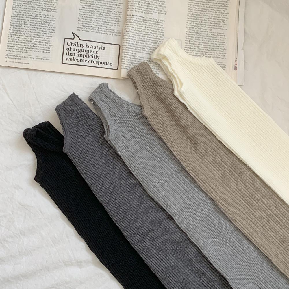 블루씨티 [종아리커버] 잔잔 골지 주름 발토시 양말 롱 레그워머 5color