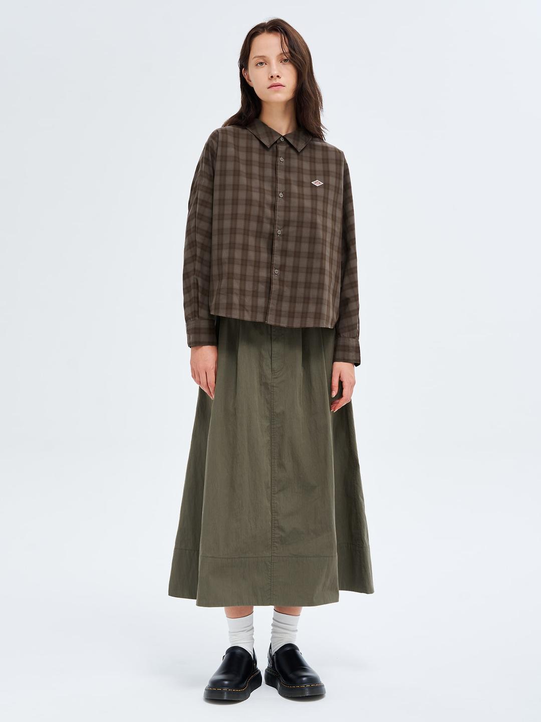 Women 2Tuck Skirt - Khaki