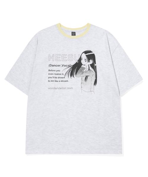 HEESU pfp Overfit T-shirt [Light grey]