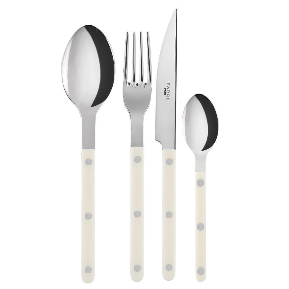 Bistrot cutlery shiny 24 pcs, ivory