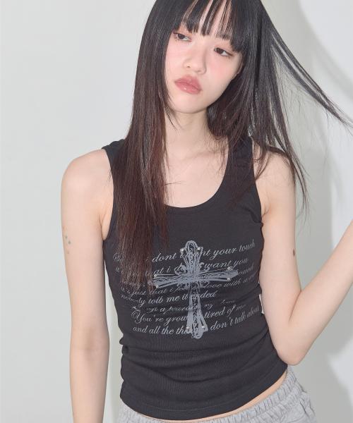 프론트 크로스 슬리브리스 (BLACK) F25QB113