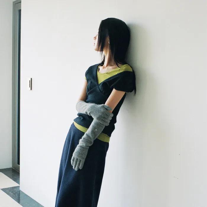 [29CM 단독] Scallop cap sleeve top (ivory / light gray / melange gray / black)