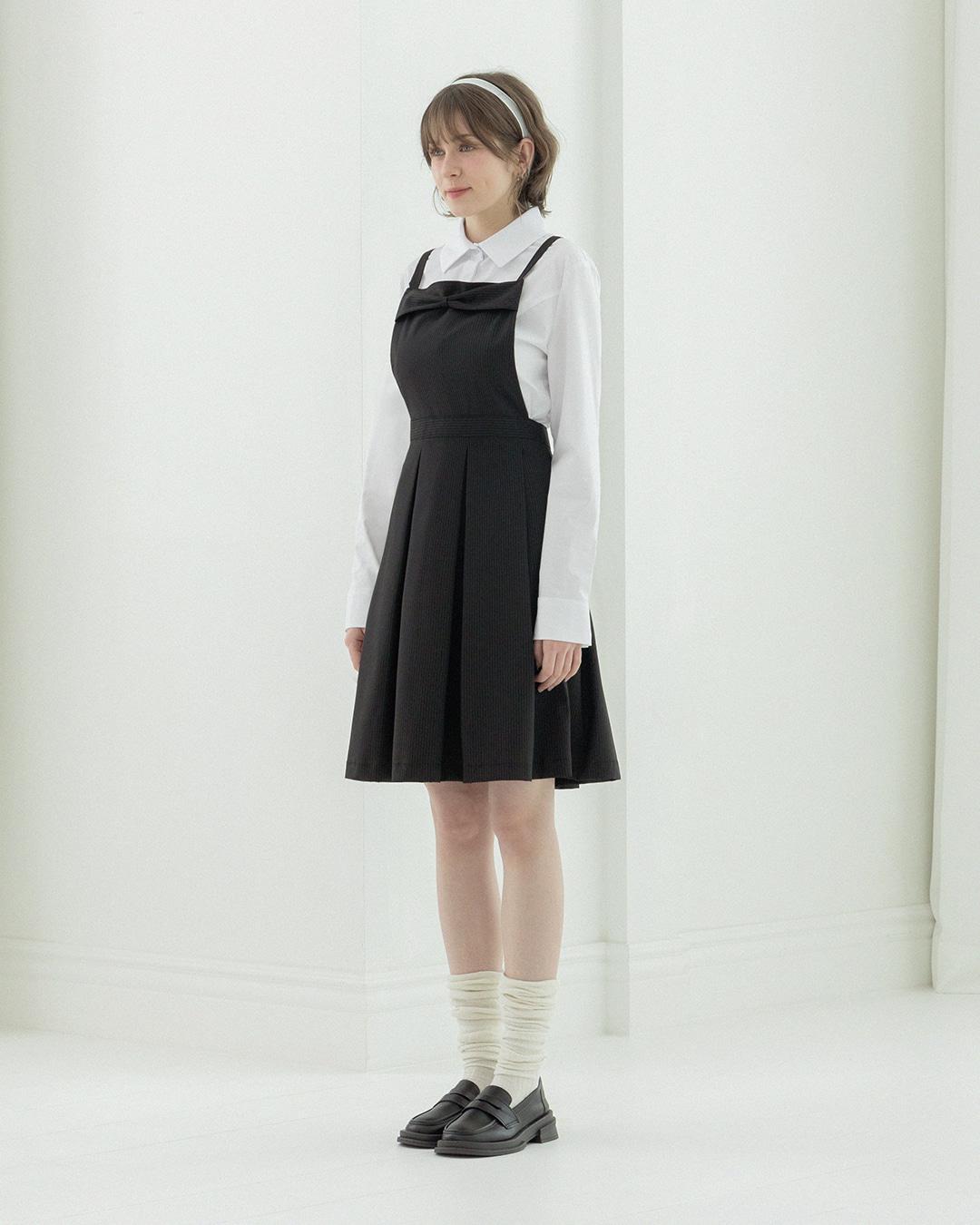 리본 플리츠 RIBBON PLEATS APRON [스트라이프]