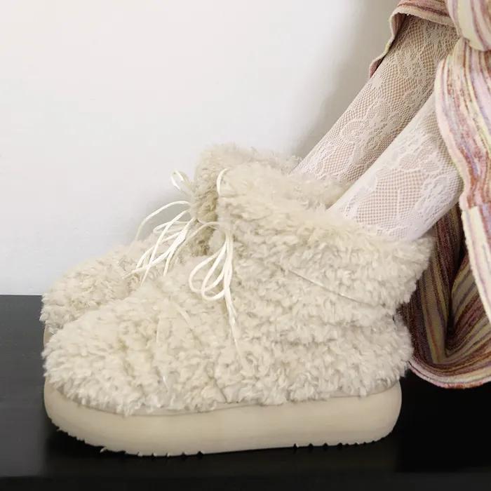 CURLY FUR BOOTS SHORT - 5 colors