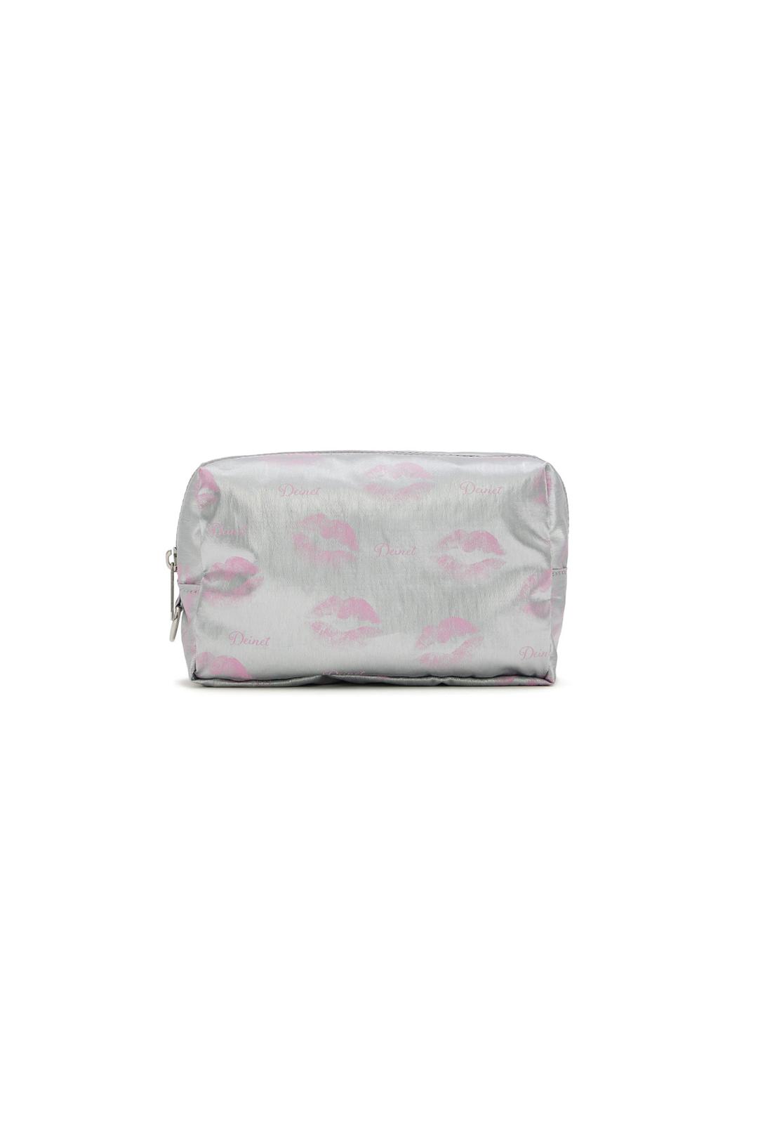 HOLIDAY LIPS POUCH IN SILVER