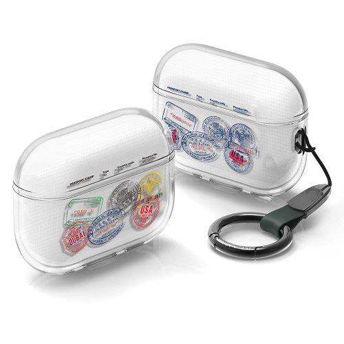 에어팟 프로2세대 투명 TPU 케이스 여권 스탬프 시리즈