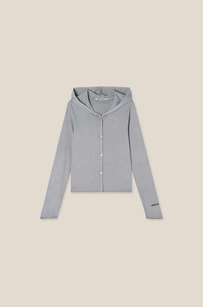 Onesidedust cardigan_Used grey