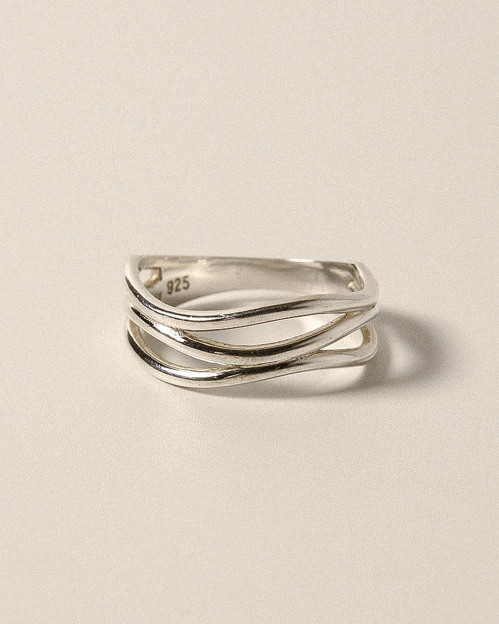 [925 silver] R-206 / basic net ring