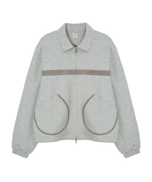 DD binding sweat collar jacket (GREY)