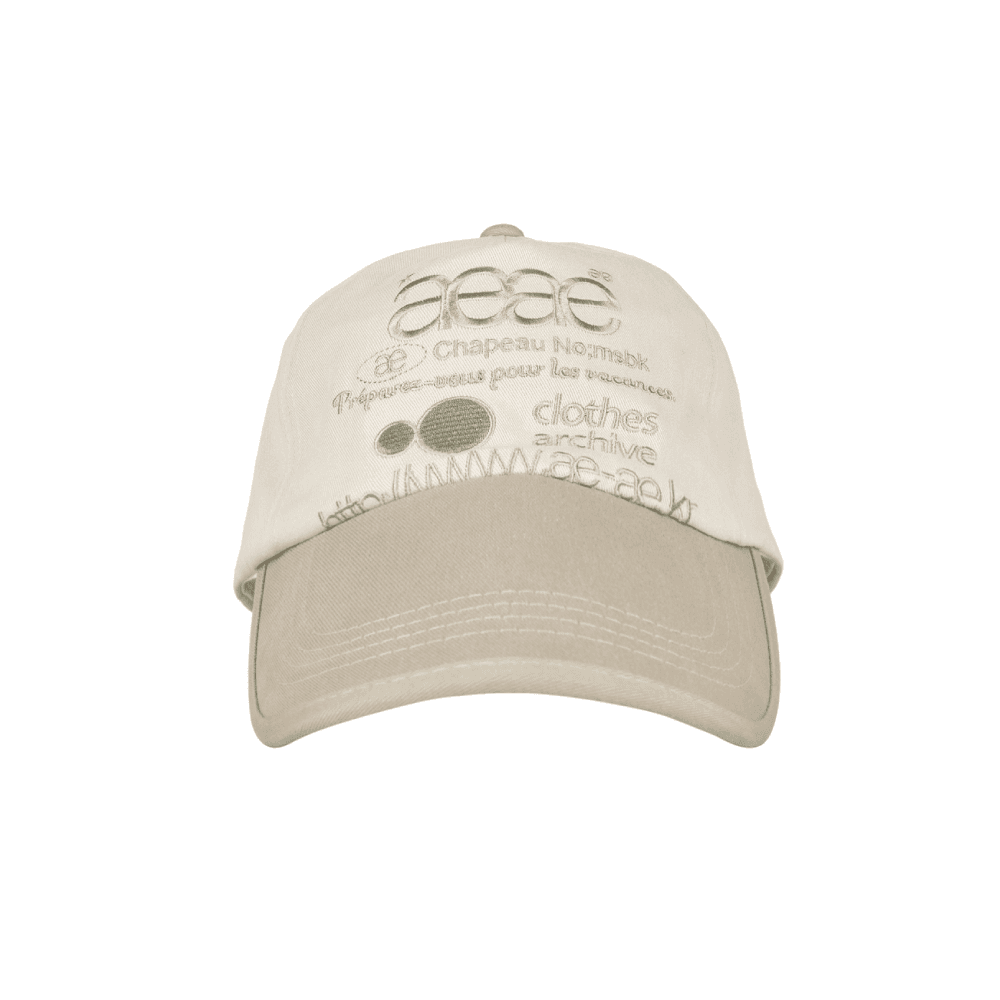 WEB LOGO 5 PANNEL BALL CAP - [KHAKI]