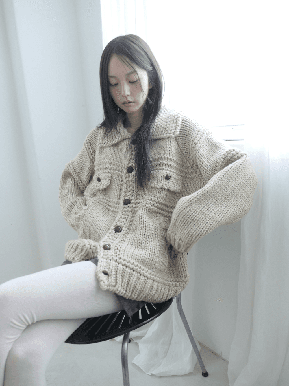plush thick cardigan