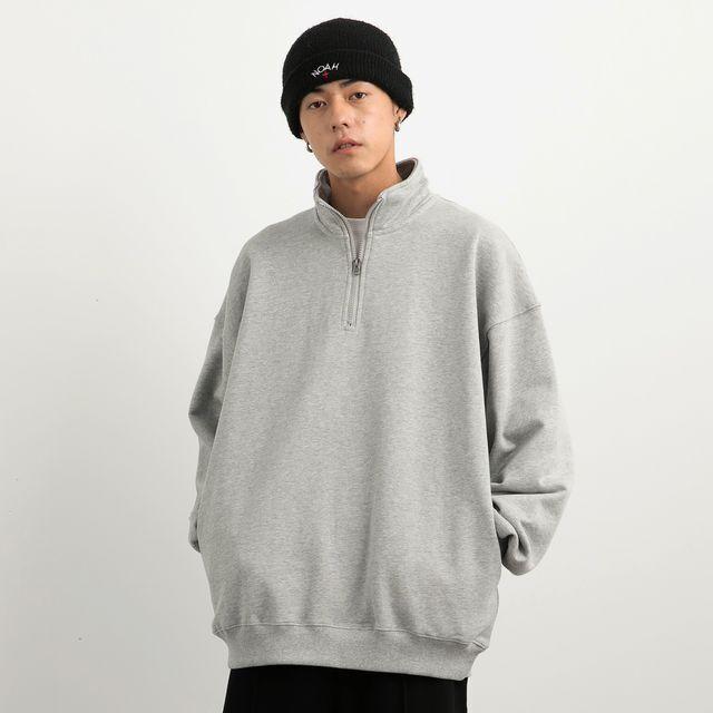 VAVUES 420g 하프 집업 스웨트 셔츠 (2컬러)
