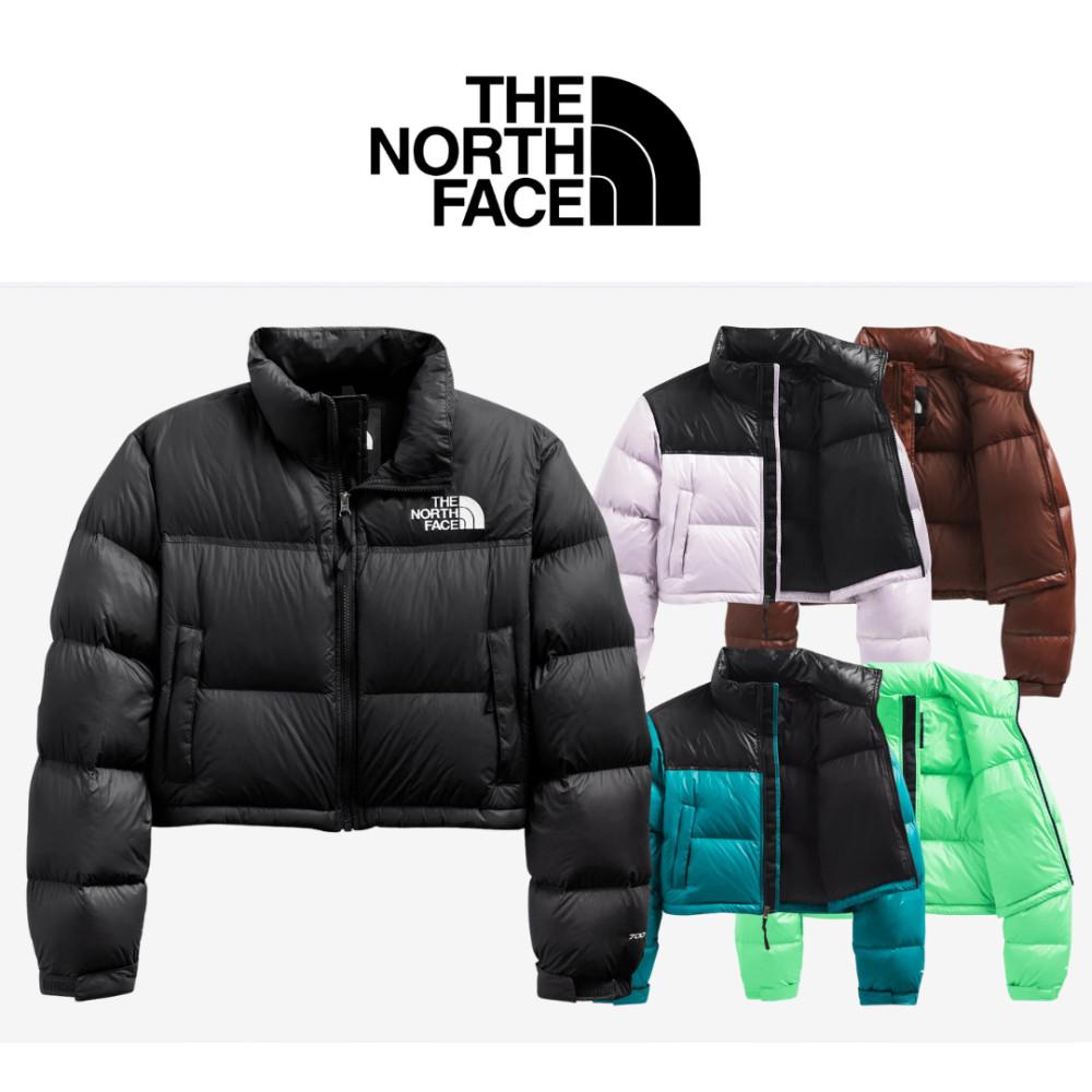 노스페이스 눕시 숏 크롭 여성 패딩 재킷 블랙