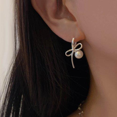 [92.5 silver]지젤 더 로맨틱 실버 원터치 이어링