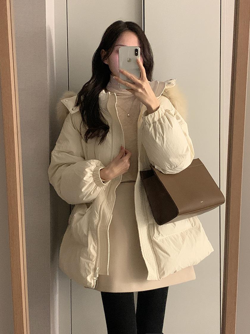 리우 퍼 스트링 패딩