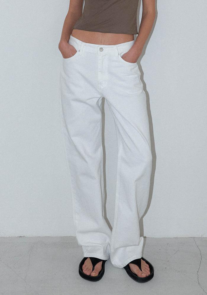 Low rise basic denim (Ivory)