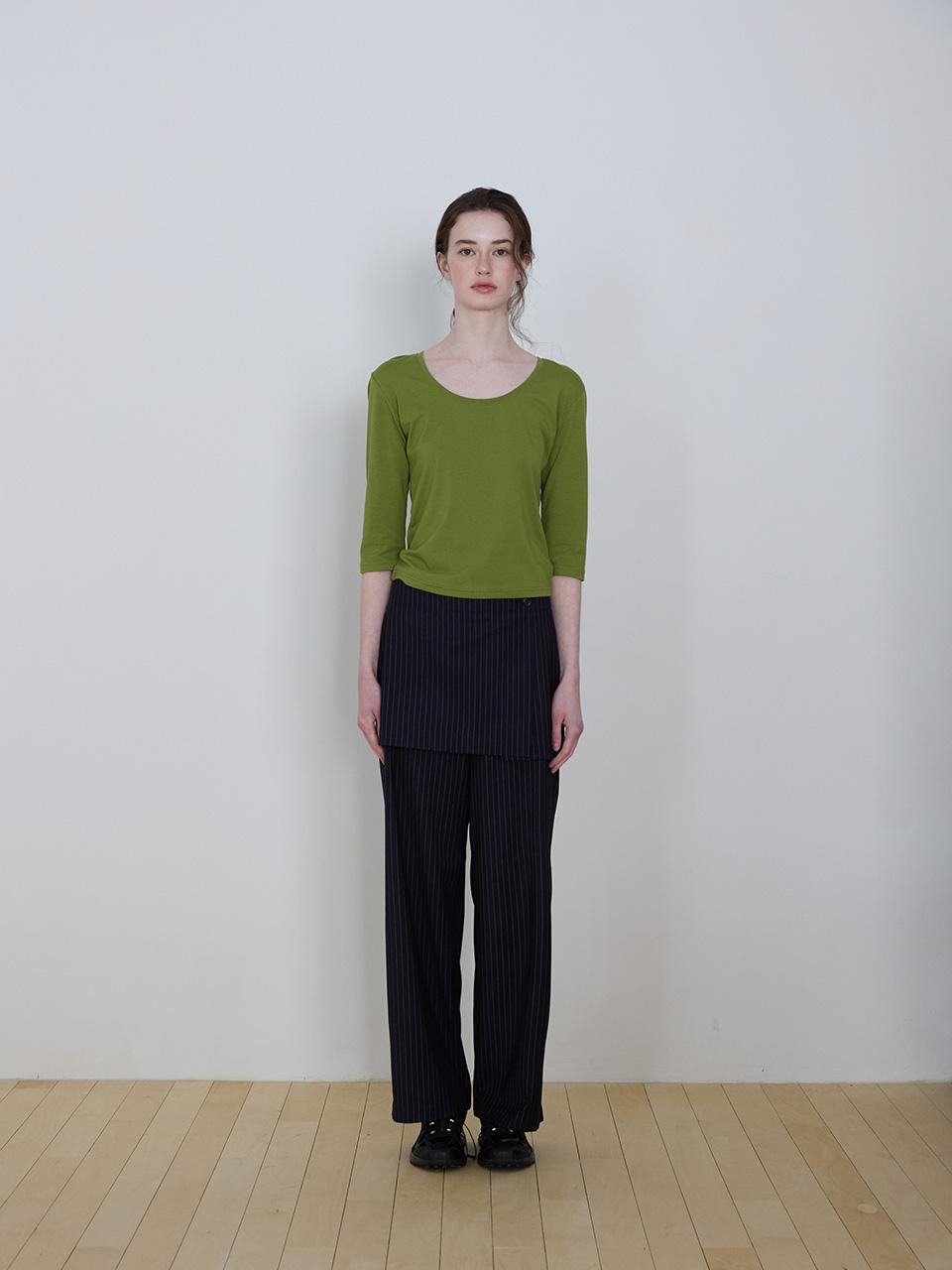 Square slim T-shirt (Olive)