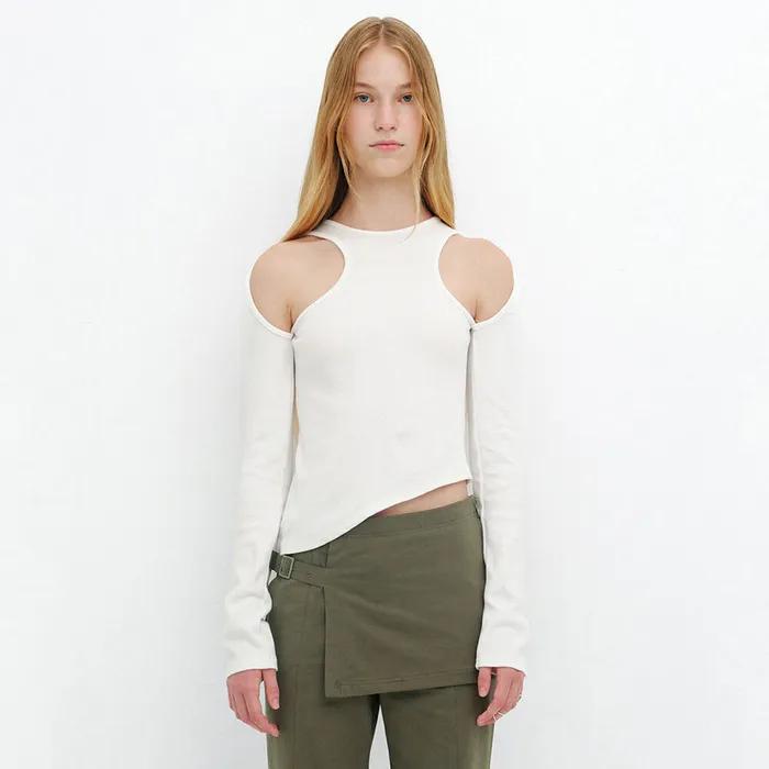 CUT-OUT UNBALANCE TOP / WHITE