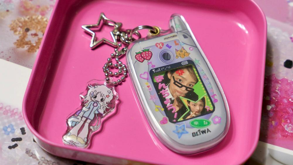 [ Oliwa ] Mini Mobile Phone 증사 홀더 키링 y2k 핸드폰 키치 포토 키링