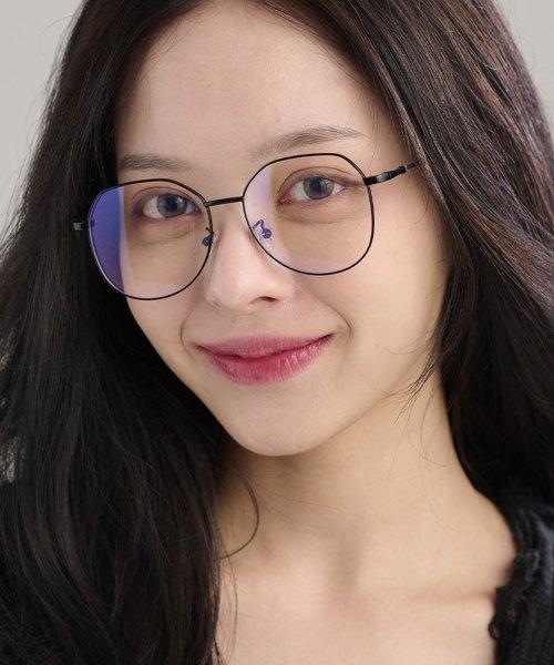 데이닉 메탈 빅사이즈 안경테+블루라이트차단 렌즈 세트