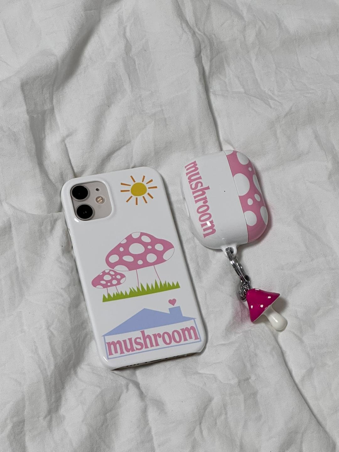 mushroom hard airpod case