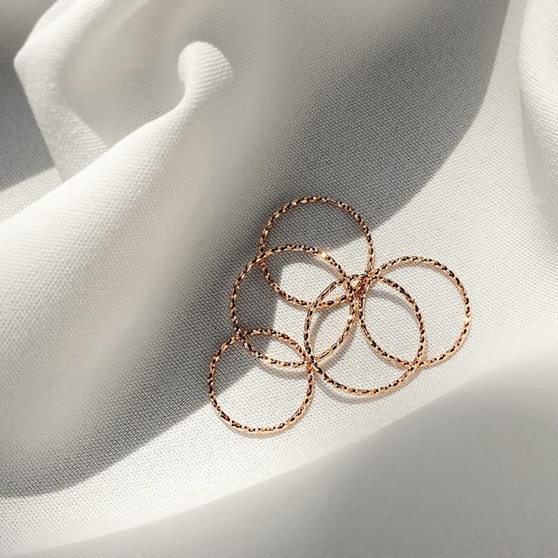 컷팅 5종세트 레이어드 컷팅 실반지 가드링(all silver)