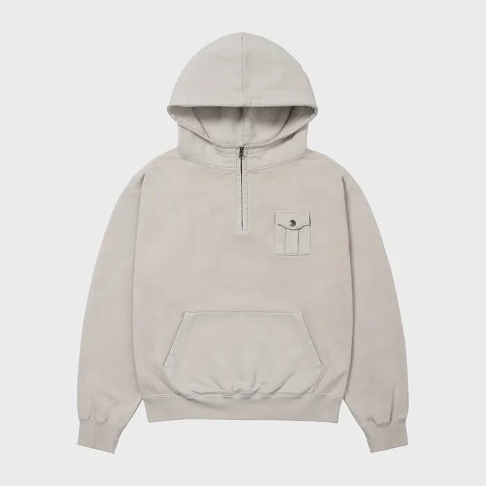 Pocket Hoodie Warm Grey