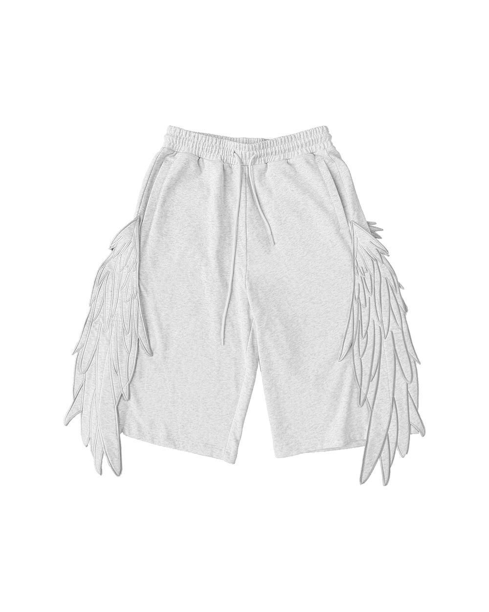 Angel Wing Patchwork Sweat Shorts