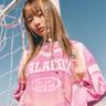 LALA SPORTY OVERSIZED JERSEY T-SHIRT PINK