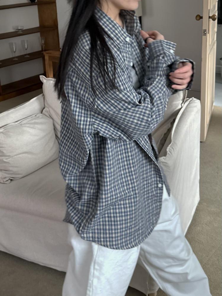 남여공용 클래식 잔체크셔츠