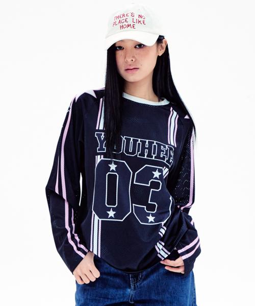 YOUHEE MESH LONG SLEEVE BLACK