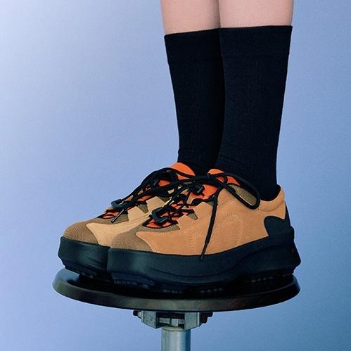 Hazy platform sneakers_Brown