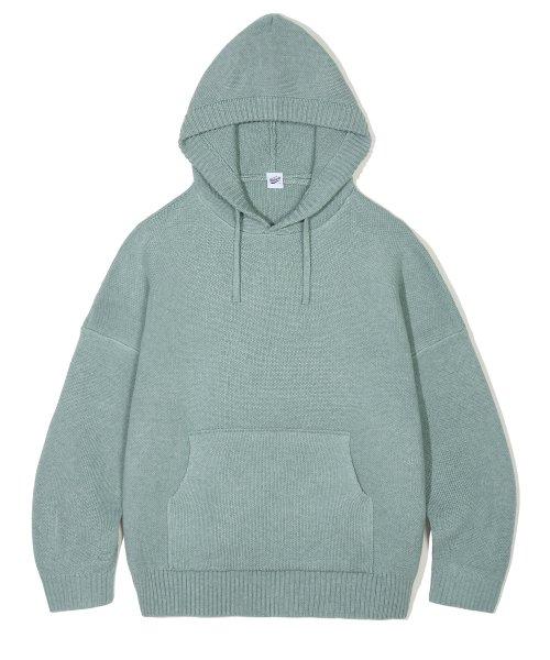 울 니트 오버핏 후디 민트