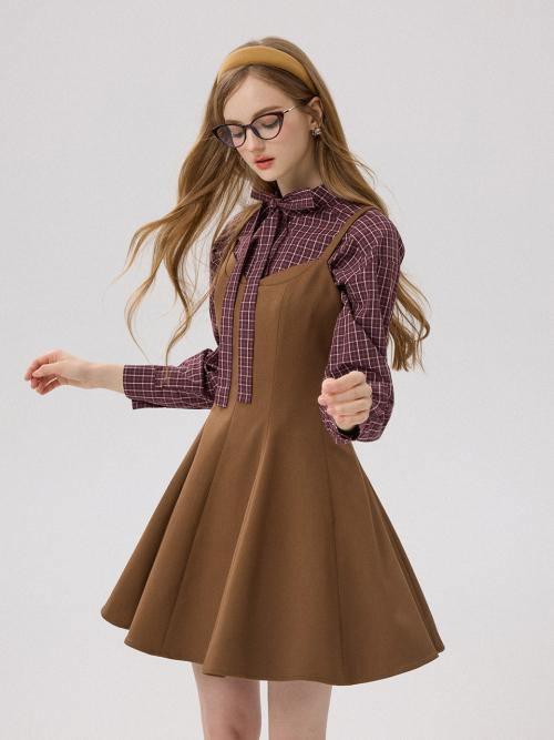 퍼지 플레어 미니원피스