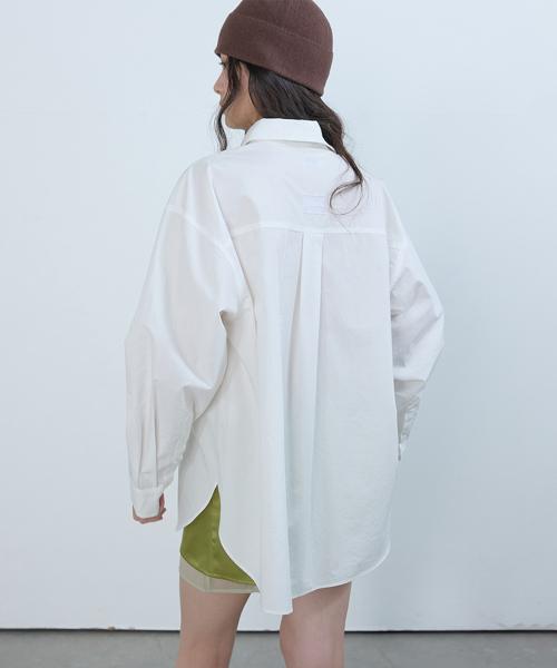 오버사이즈 코튼 셔츠 화이트