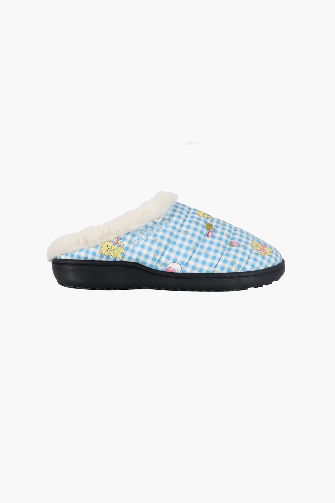 SANDY LIANG X SUBU: MEOW MEOW SLIPPERS - LIGHT BLUE MULTI / 1