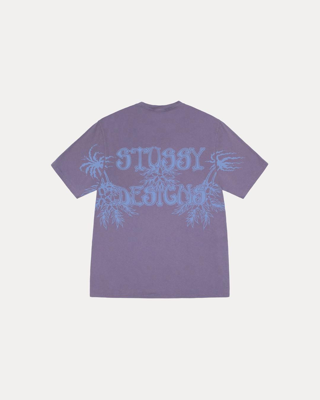 WES PALMS TEE PIGMENT DYED - Grape / S