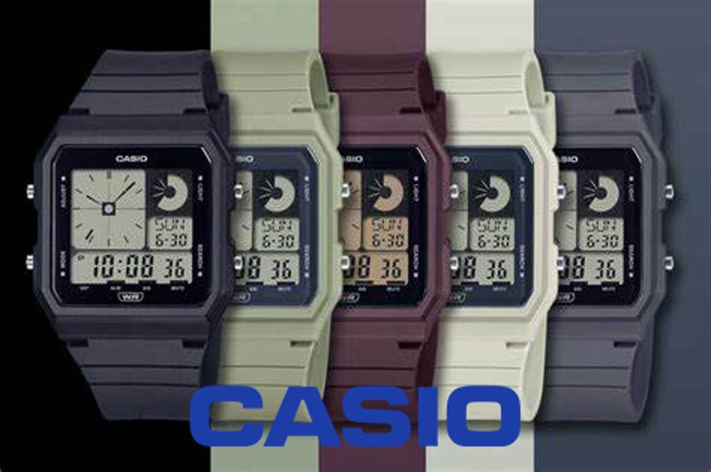 카시오 사각 듀얼타임 빈티지 손목 패션 커플 우레탄시계 LF-20W 5종