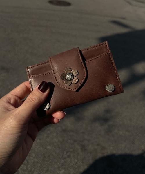 Fleur Card Wallet (Maroon)