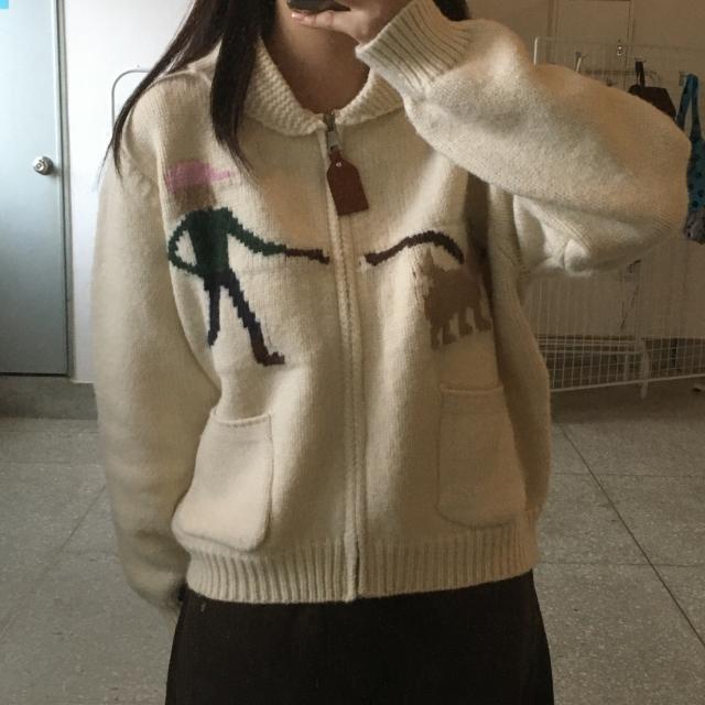 오브그린 [MD소장/루즈핏] 코지 퍼피 니트 집업 (3color)