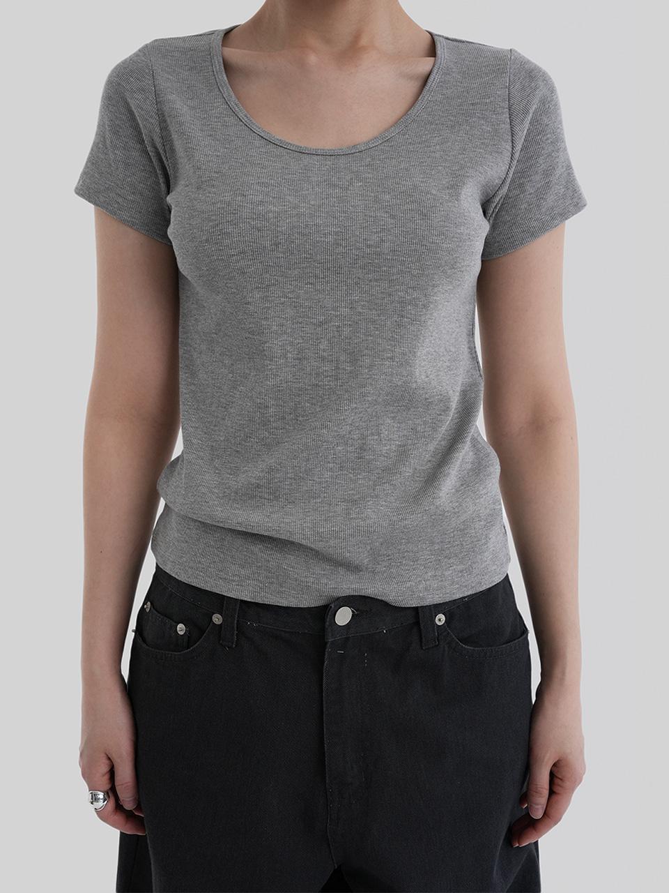 어텀 [made/R넥,U넥]아카브골지티셔츠