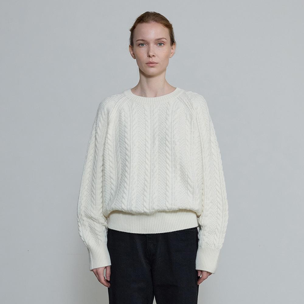 Carrie cashmere cable knit - Ivory