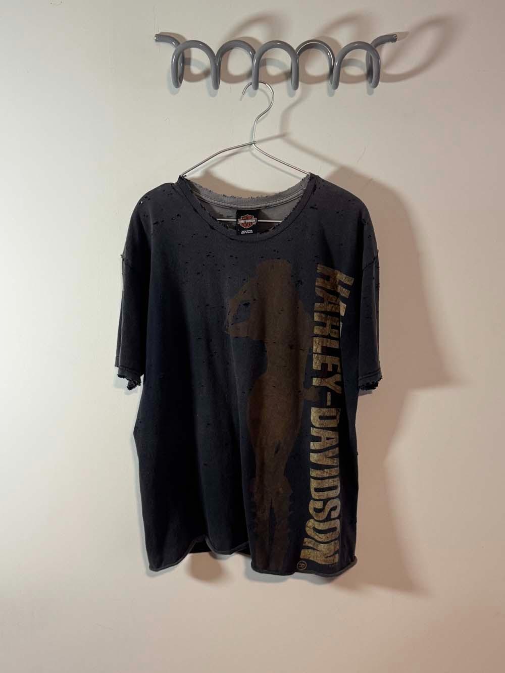 Destroyed Harley Davidson Hard Faded T-Shirt