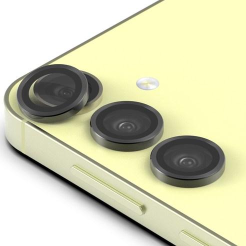 로랜텍 빛번짐 차단 풀커버 카메라 렌즈 프레임 강화유리 휴대폰 보호필름 세트, 갤럭시 S24, 1세트