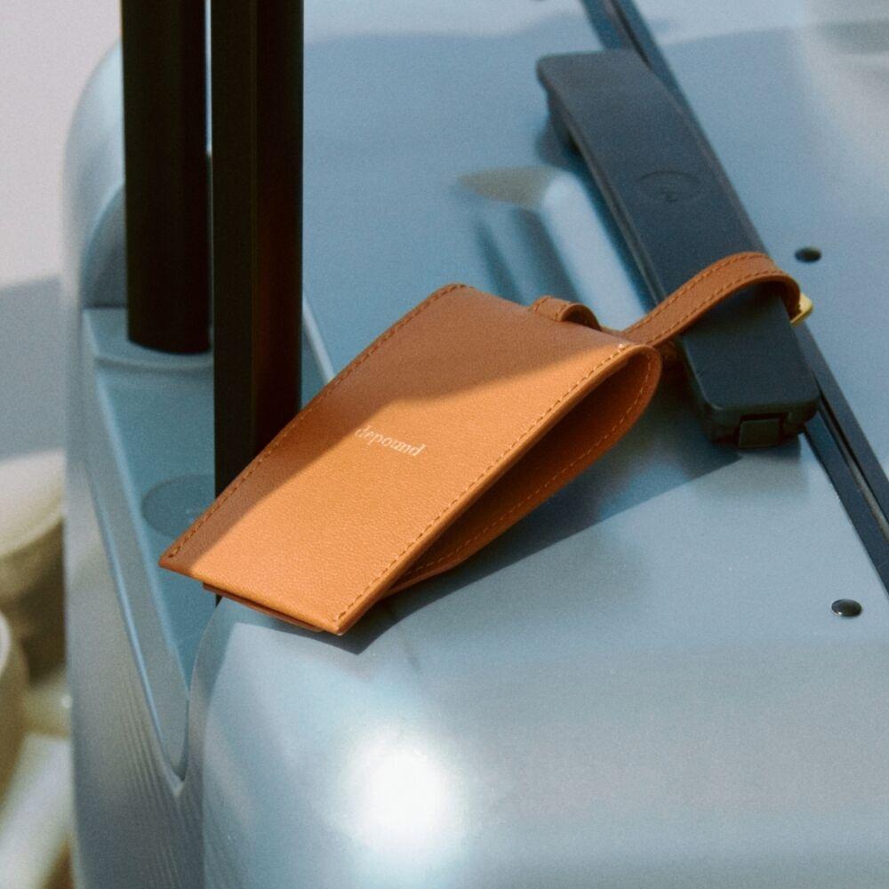 luggage name tag - camel