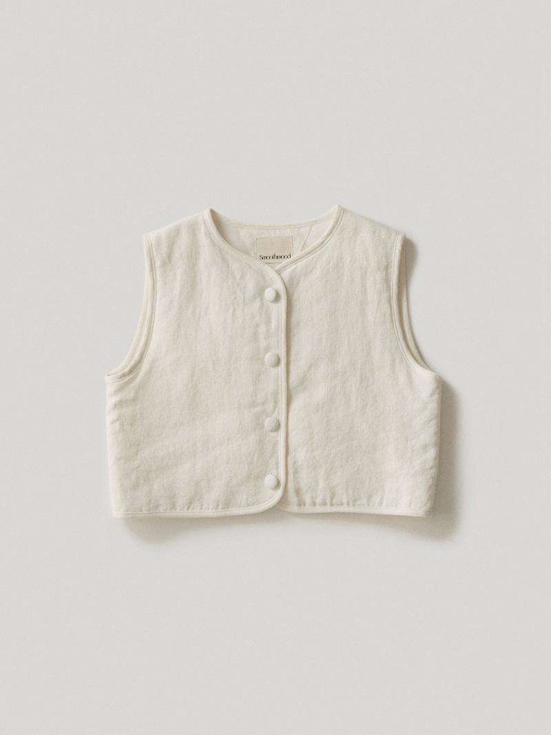 Sand Linen Vest White (2nd)