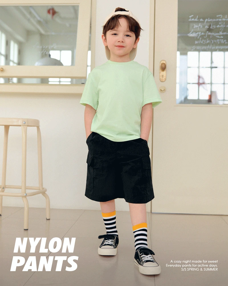 바스락 나일론 카고 5부팬츠