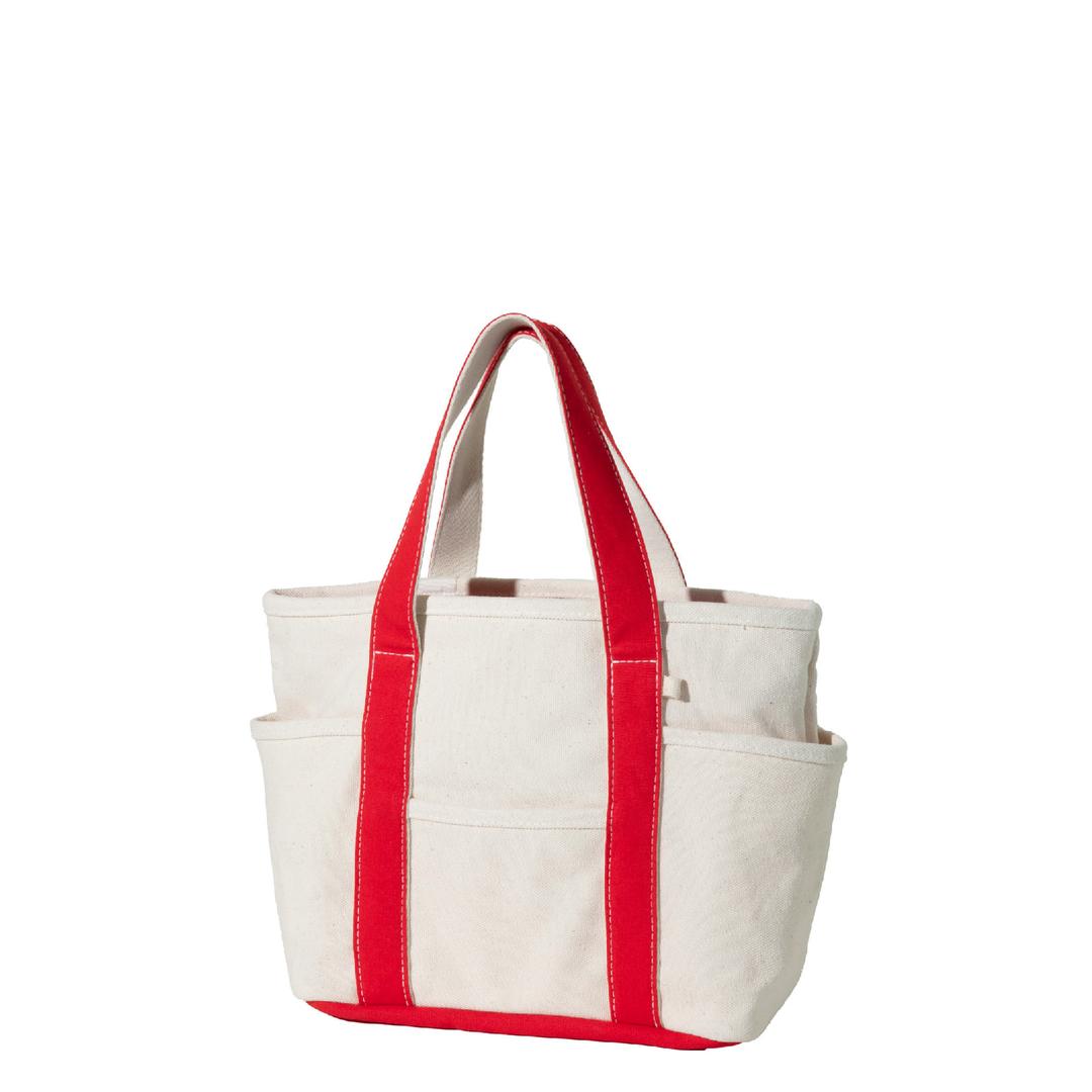 Small Cafe Tote Canvas / Ecru-Red